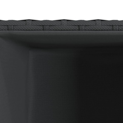 Jardiniere Grădină 2 buc - Negru 30x30x60 cm - Poliratan