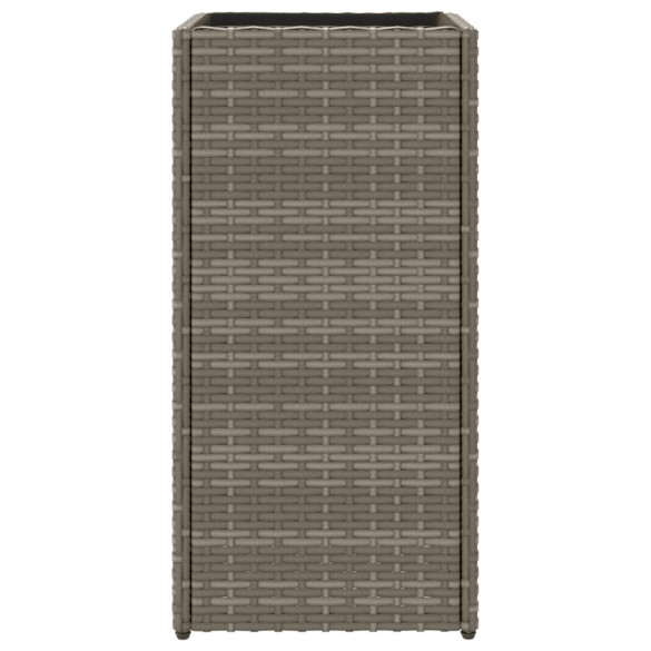 Jardiniere Grădină Poliratan - 2 bucăți - Gri - 60cm