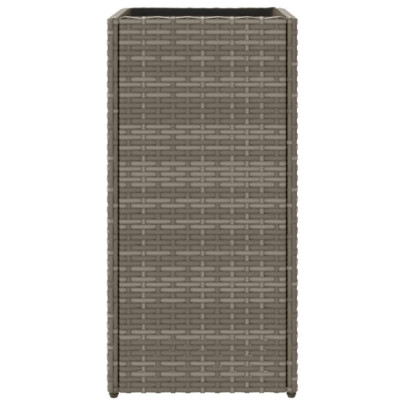 Jardiniere Grădină Poliratan - 2 bucăți - Gri - 60cm