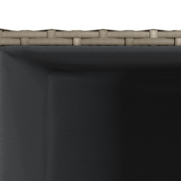 Jardiniere Grădină Poliratan - 2 bucăți - Gri - 60cm