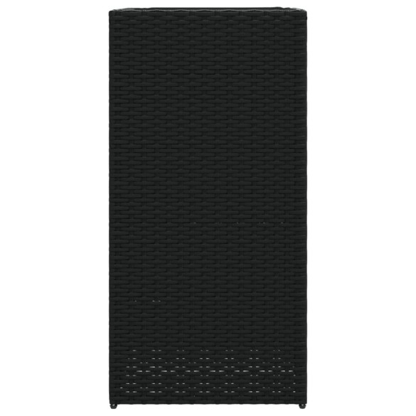 Jardiniere Grădină 2 buc - Negru 40x40x80 cm - Poliratan