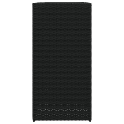 Jardiniere Grădină 2 buc - Negru 40x40x80 cm - Poliratan