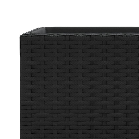 Jardiniere Grădină 2 buc - Negru 40x40x80 cm - Poliratan