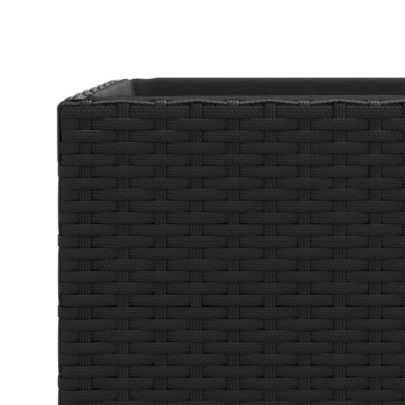 Jardiniere Grădină 2 buc - Negru 40x40x80 cm - Poliratan