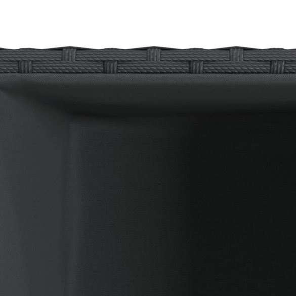 Jardiniere Grădină 2 buc - Negru 40x40x80 cm - Poliratan