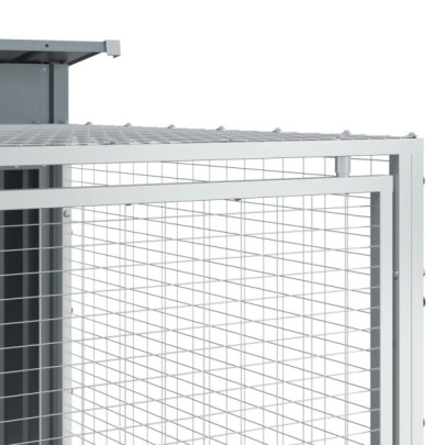 Cușcă Câini cu Țarc Antracit 153x194x110 cm - Oțel Galvanizat