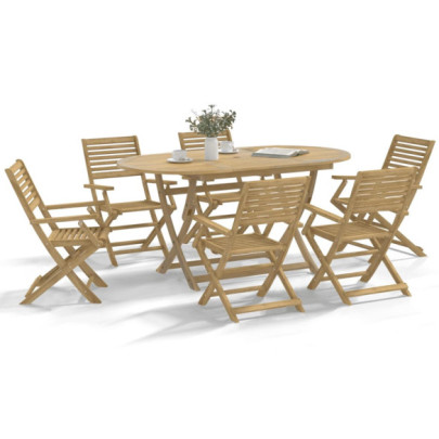Scaune grădină pliante 8 buc 54,5x61,5x86,5cm lemn masiv acacia