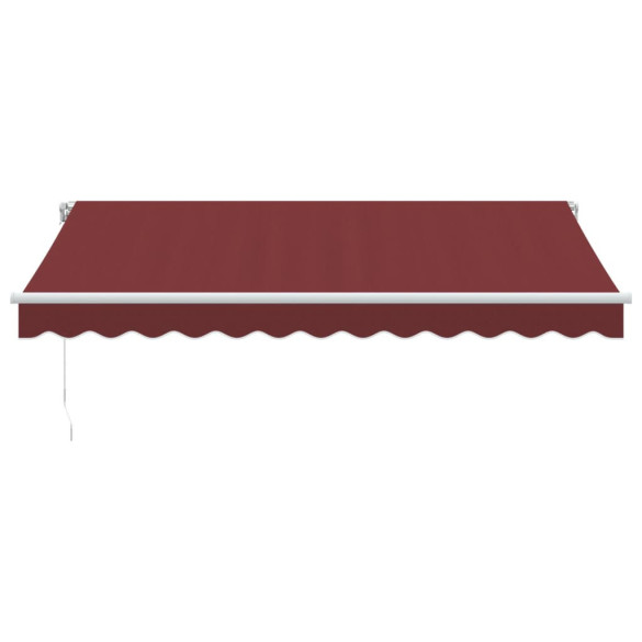 Copertină Retractabilă Manuală cu LED - Vișiniu 350x250 cm
