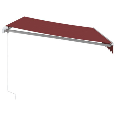 Copertină Retractabilă Manuală cu LED - Vișiniu 350x250 cm