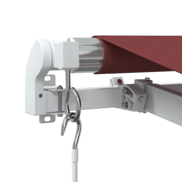 Copertină Retractabilă Manuală cu LED - Vișiniu 350x250 cm