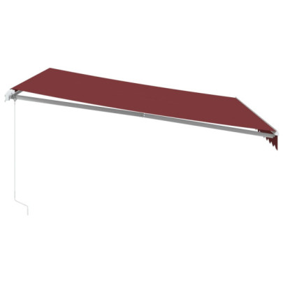 Copertină Retractabilă Manuală cu LED - Vișiniu 400x300 cm