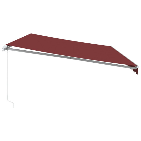 Copertină retractabilă manual cu LED - Vișiniu - 600x300 cm