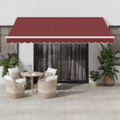 Copertină Automată Retractabilă Vișiniu 400x350 cm