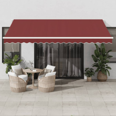 Copertină Retractabilă Manual - Vișiniu 450x300 cm