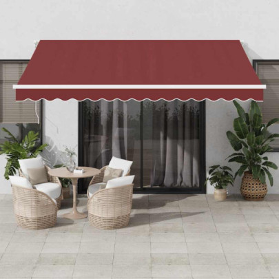 Copertină Automată Retractabilă Vișiniu 400x300 cm