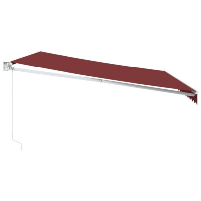 Copertină retractabilă manual vișiniu 450x300 cm