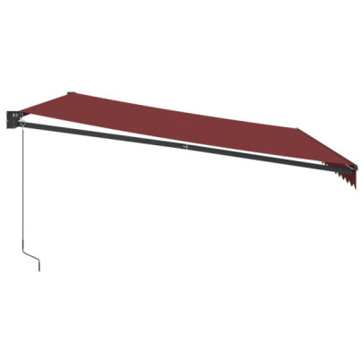Copertină Retractabilă Manuală Vișiniu 450x300 cm | Livrare Gratuită