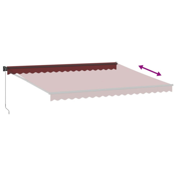 Copertină Retractabilă Manuală Vișiniu 450x300 cm | Livrare Gratuită