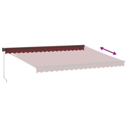 Copertină Retractabilă Manuală Vișiniu 450x300 cm | Livrare Gratuită