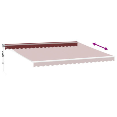 Copertină Automată Retractabilă - Vișiniu 450x300 cm