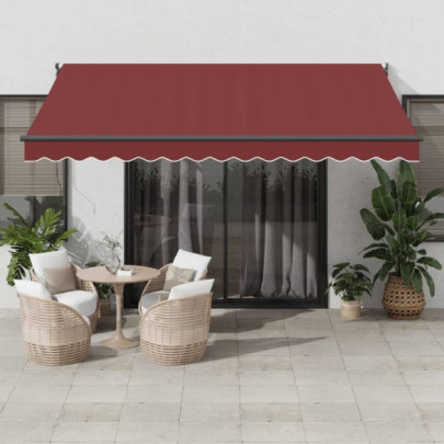 Copertină Automată Retractabilă Vișiniu 400x300 cm