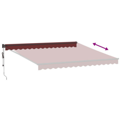 Copertină Automată Retractabilă Vișiniu 400x300 cm
