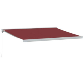 Copertină Retractabilă Manual Vișiniu 400x300 cm | Livrare Gratuită 2