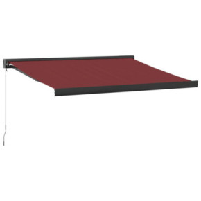Copertină retractabilă manual vișiniu 350x250 cm | Livrare gratuită 2