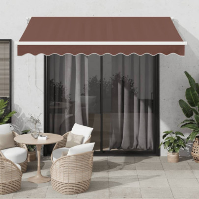 Copertină Automată Retractabilă Maro 300x250 cm | Livrare Gratuită