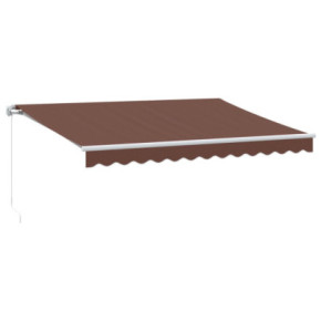 Copertină retractabilă manual cu LED - maro - 350x250 cm 2