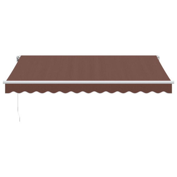 Copertină retractabilă manual cu LED - maro - 350x250 cm