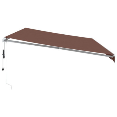 Copertină Automată Retractabilă Maro 600x350 cm | Livrare Gratuită