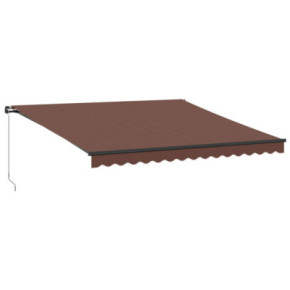 Copertină Retractabilă Manual Maro 400x350 cm - Livrare Gratuită 2