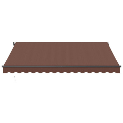 Copertină Retractabilă Manual Maro 400x350 cm - Livrare Gratuită