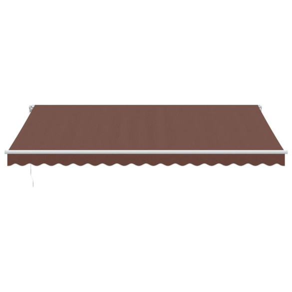 Copertină retractabilă manual maro 450x300 cm - Livrare gratuită