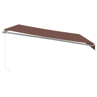 Copertină retractabilă manual maro 450x300 cm - Livrare gratuită