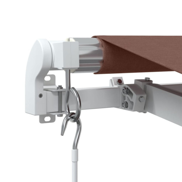 Copertină retractabilă manual maro 450x300 cm - Livrare gratuită