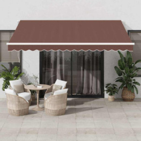 Copertină Automată Retractabilă Maro 400x300 cm | Livrare Gratuită