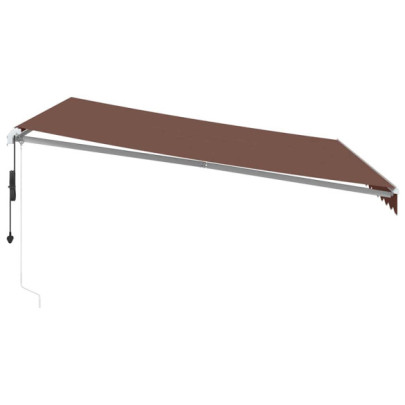 Copertină Automată Retractabilă Maro 400x300 cm | Livrare Gratuită