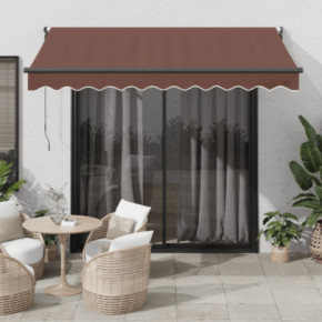 Copertină Retractabilă Manuală Maro 300x250 cm | Livrare Gratuită