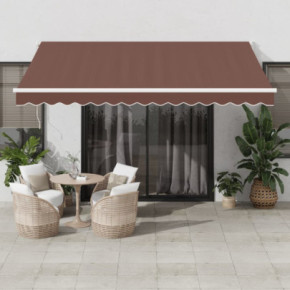 Copertină automată maro 400x300 cm | Livrare gratuită