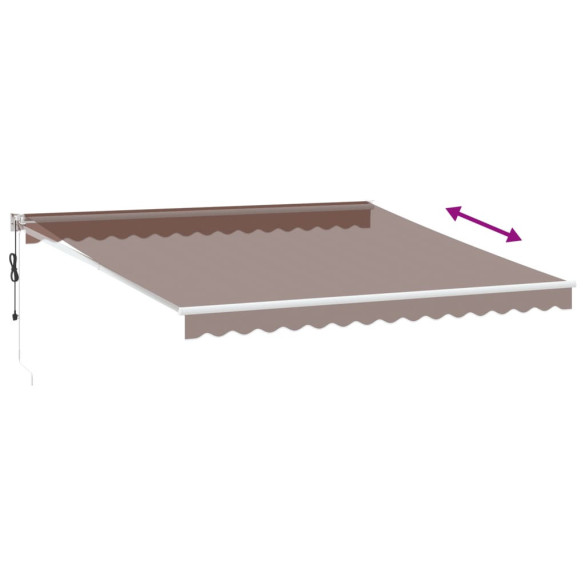 Copertină automată maro 400x300 cm | Livrare gratuită