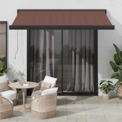 Copertină Automată Retractabilă Maro 300x250 cm | Livrare Gratuită