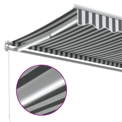 Copertină Retractabilă cu LED pentru Terasă - 350x250 cm