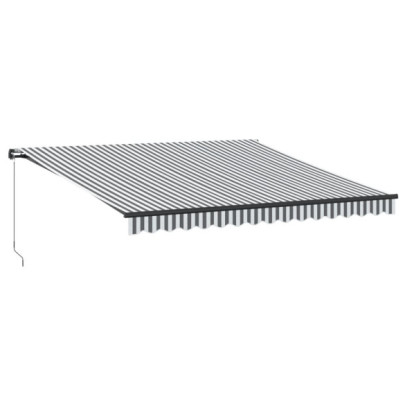 Copertină Retractabilă Manuală 4x3.5m - Antracit/Alb