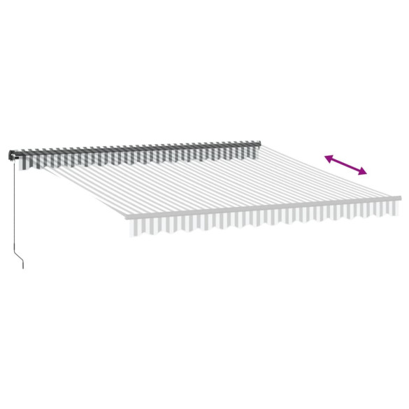 Copertină Retractabilă Manuală 4x3.5m - Antracit/Alb