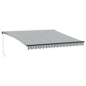 Copertină retractabilă manual cu LED 400x350cm - Antracit/Alb 2