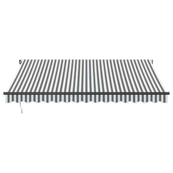 Copertină retractabilă manual cu LED 400x350cm - Antracit/Alb
