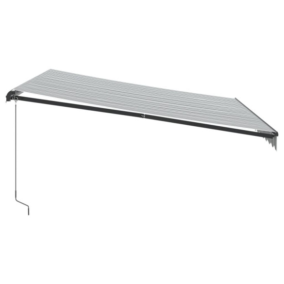 Copertină retractabilă manual cu LED 400x350cm - Antracit/Alb