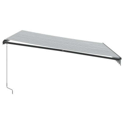 Copertină retractabilă manual cu LED 400x350cm - Antracit/Alb